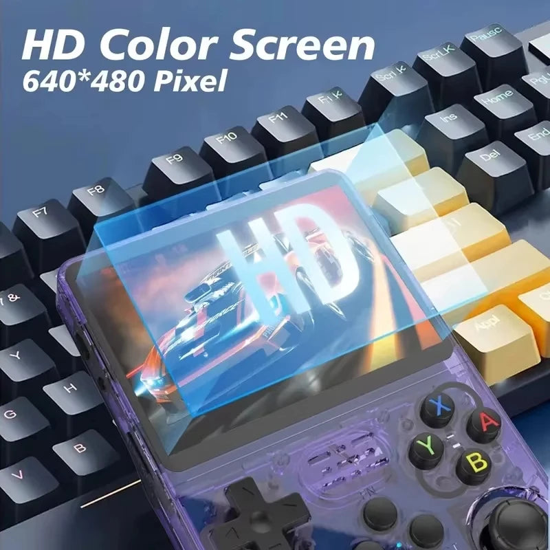 Retro Handheld Game Console R36S 3.5" Screen Portable Handhel Game Player 64/128GB Emulator Hall Effect Wireless Gamepad Gift