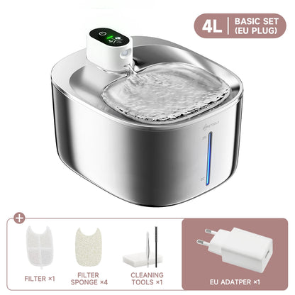 APETDOLA 4L Wireless Cat Water Fountain Auto Sensor Drinking Fountain for Cats Dog Drinker Pet Water Dispenser Accessories