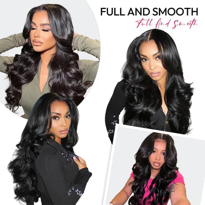 [Quality Upgraded] West Kiss Glueless Butterfly Cut Layered Human Wigs Light Yaki Body Wave 7X5 Lace Closure Wig Pre Plucked Pre Bleached Knots Beignner Friendly