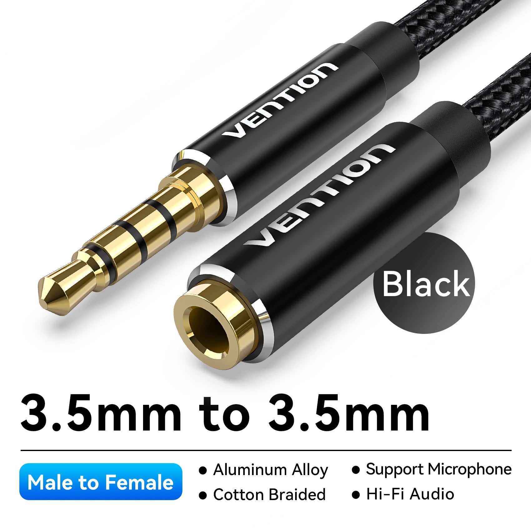 Jack 3.5 Aux Extension Cable for Car Laptop Mini PC TV Xiaomi Huawei Stereo 3.5 Mm Jack Headphone Speaker Cable Auxiliar