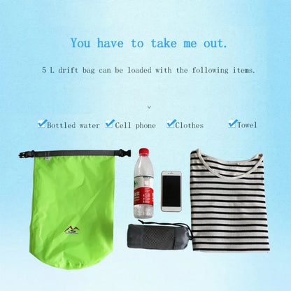 Waterproof Dry Bag 5L 10L 20L 40L 70L Roll Top Ocean Pack Floating Sack Camping Kayaking Rafting Hiking Swimming Gear ﻿