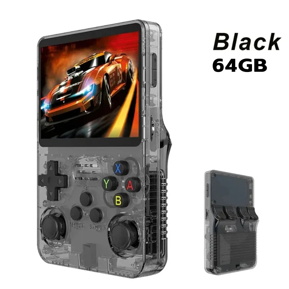 Retro Handheld Game Console R36S 3.5" Screen Portable Handhel Game Player 64/128GB Emulator Hall Effect Wireless Gamepad Gift